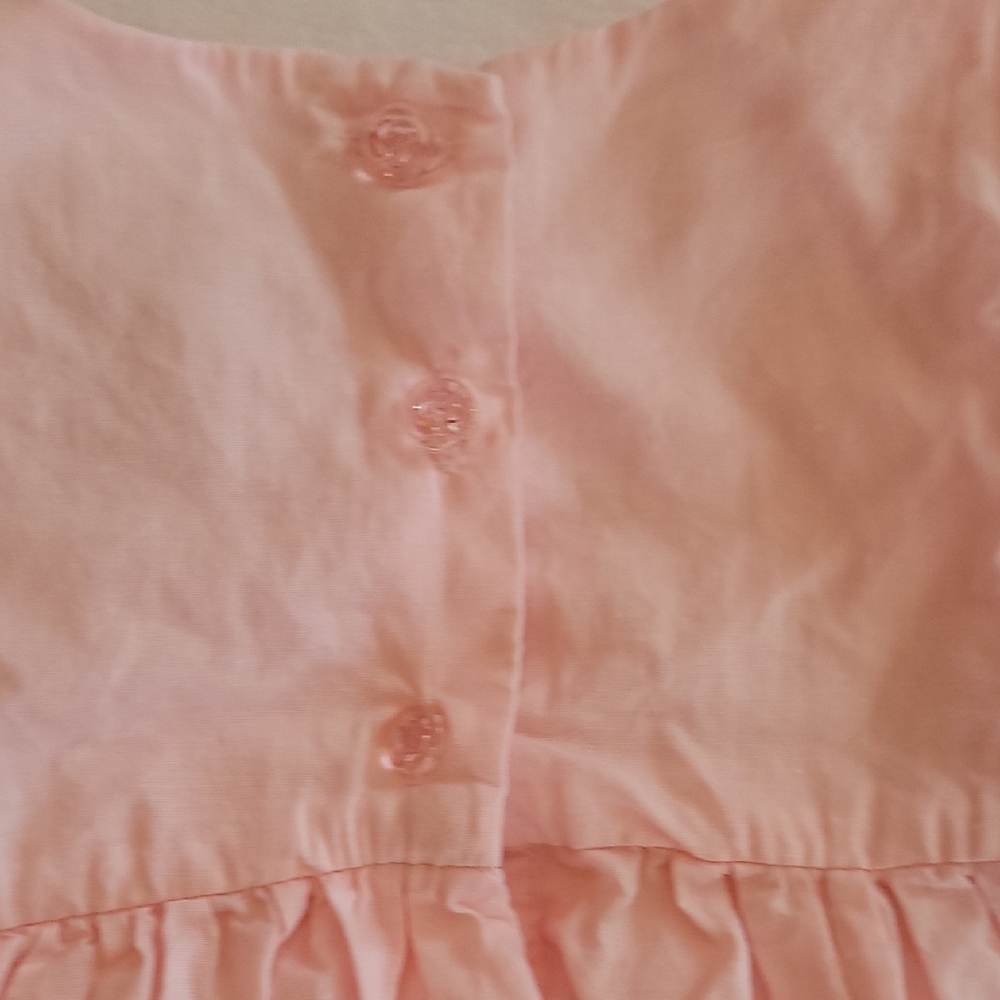 Catherine Malandruno 6-9M Pink Baby Dress with Embroidered Details - Picture 5 of 7